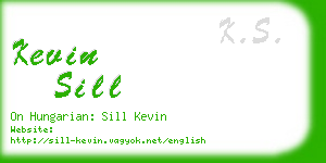 kevin sill business card